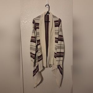 Torrid Cream and Grape Striped Cardigan